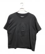 MM6 Maison Margielaエムエムシックスメゾンマルジェラ）の古着「エンボスロゴカットソー」｜ブラック