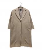 23区ニジュウサンク）の古着「ウールアンゴラビーバー ロングチェスターコート」｜ベージュ