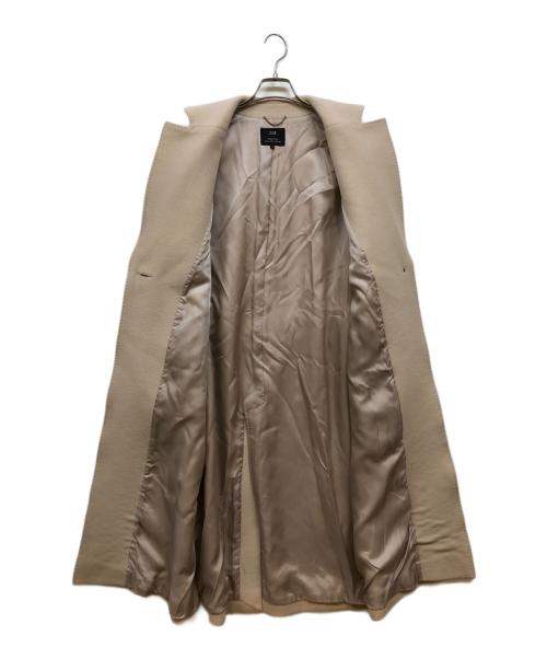 23区（ニジュウサンク）23区 (ニジュウサンク) ウールアンゴラビーバー ロングチェスターコート ベージュ サイズ:Ⅿの古着・服飾アイテム