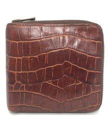 Needles（ニードルズ）の古着「Single Wallet - Crocodile Embossed Leather」｜レッド