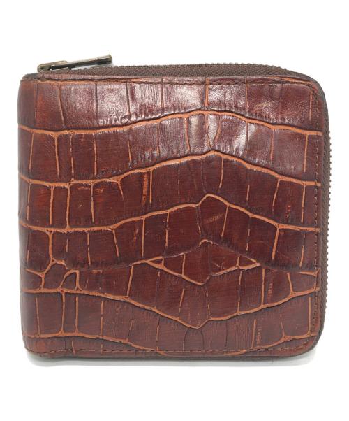 Needles（ニードルズ）Needles (ニードルズ) Single Wallet - Crocodile Embossed Leather レッドの古着・服飾アイテム