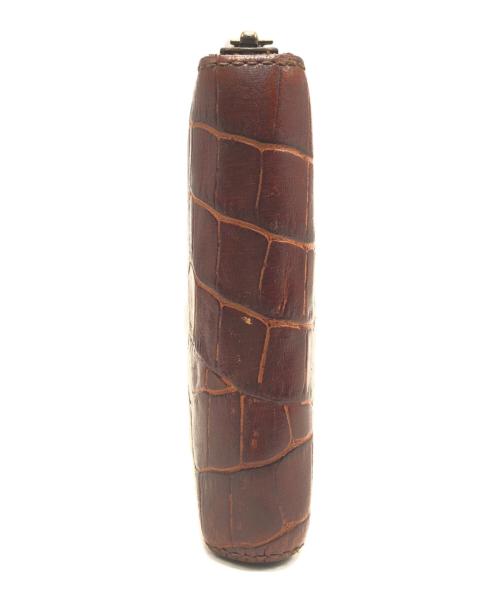 Needles（ニードルズ）Needles (ニードルズ) Single Wallet - Crocodile Embossed Leather レッドの古着・服飾アイテム