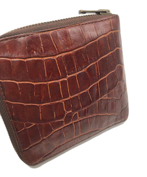 Needles（ニードルズ）Needles (ニードルズ) Single Wallet - Crocodile Embossed Leather レッドの古着・服飾アイテム