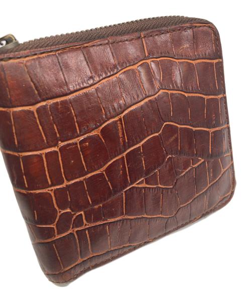 Needles（ニードルズ）Needles (ニードルズ) Single Wallet - Crocodile Embossed Leather レッドの古着・服飾アイテム