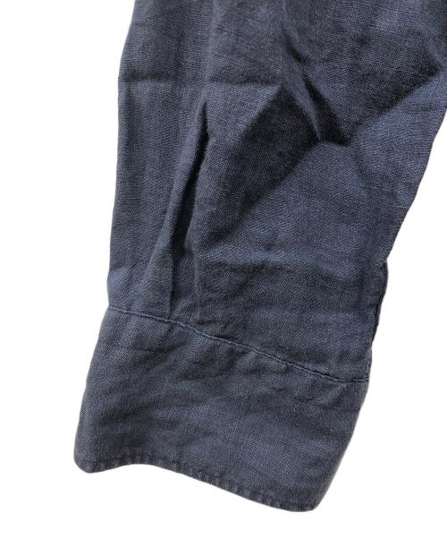 Paul Smith COLLECTION（ポールスミス コレクション）Paul Smith COLLECTION (ポールスミス コレクション) 袖裏柄リネンシャツ ネイビー サイズ:Mの古着・服飾アイテム