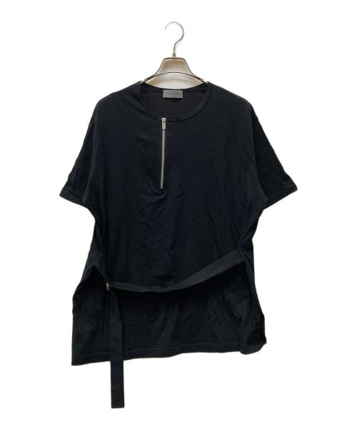 Yohji Yamamoto pour homme（ヨウジヤマモト プールオム）Yohji Yamamoto pour homme (ヨウジヤマモト プールオム) CORMA PLAIN STITCH ZIP FASTENER TEE ブラック サイズ:記載なしの古着・服飾アイテム