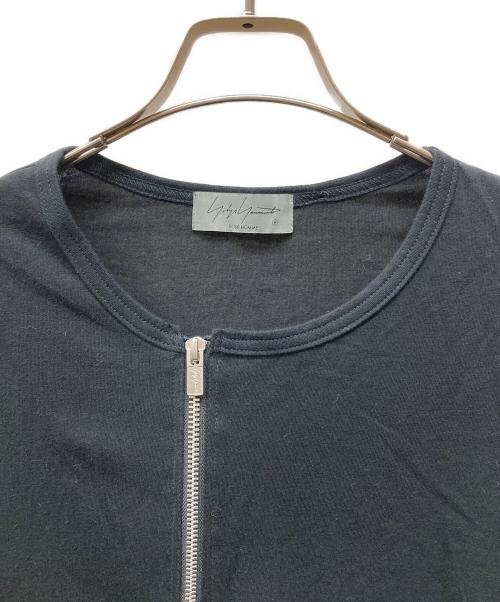 Yohji Yamamoto pour homme（ヨウジヤマモト プールオム）Yohji Yamamoto pour homme (ヨウジヤマモト プールオム) CORMA PLAIN STITCH ZIP FASTENER TEE ブラック サイズ:記載なしの古着・服飾アイテム