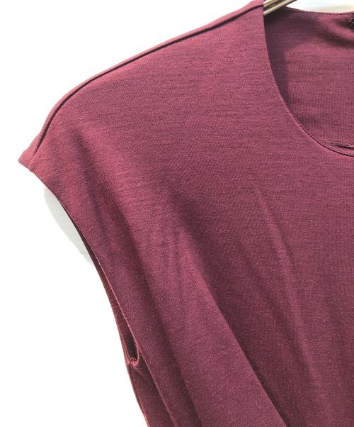 Salvatore Ferragamo（サルヴァトーレ フェラガモ）Salvatore Ferragamo (サルヴァトーレ フェラガモ) フロントリボンワンピース ボルドー サイズ:Mの古着・服飾アイテム