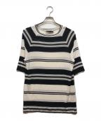 GIORGIO ARMANIジョルジョアルマーニ）の古着「ボーダーカットソー」｜ブラック×ホワイト