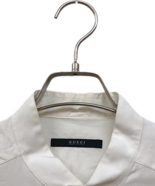 GUCCI（グッチ）GUCCI (グッチ) バンドカラーシャツ ホワイト サイズ:記載無しの古着・服飾アイテム
