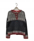 L.L.Beanエルエルビーン）の古着「ノルディック柄チロリアンメタルボタン セーター」｜ブラック