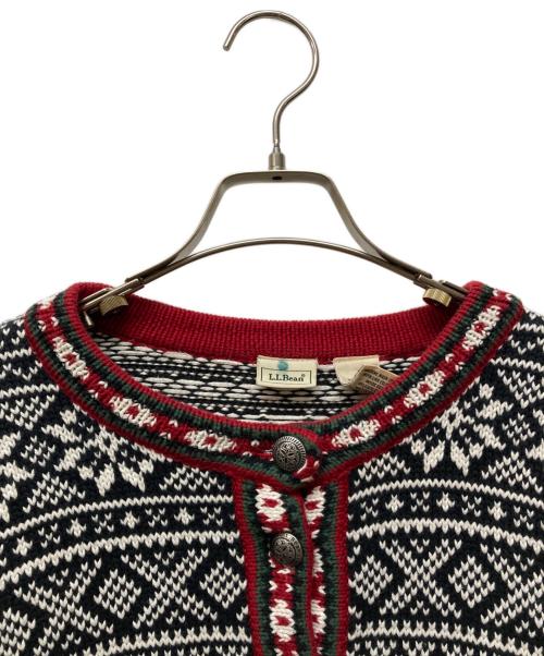 L.L.Bean（エルエルビーン）L.L.Bean (エルエルビーン) ノルディック柄チロリアンメタルボタン セーター ブラック サイズ:Mの古着・服飾アイテム