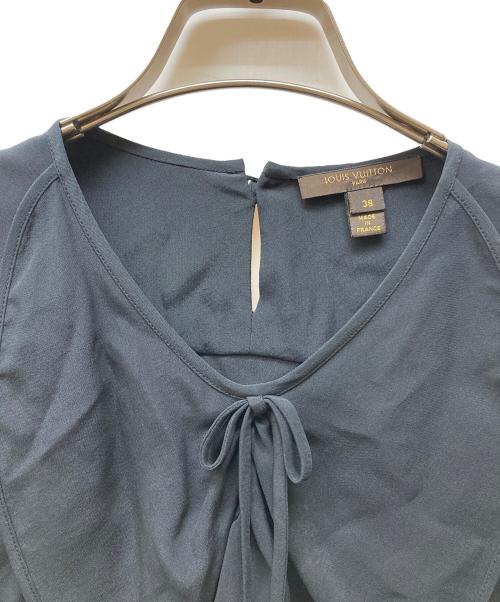 LOUIS VUITTON（ルイ ヴィトン）LOUIS VUITTON (ルイ ヴィトン) フリルノースリーブブラウス ブラック サイズ:Mの古着・服飾アイテム