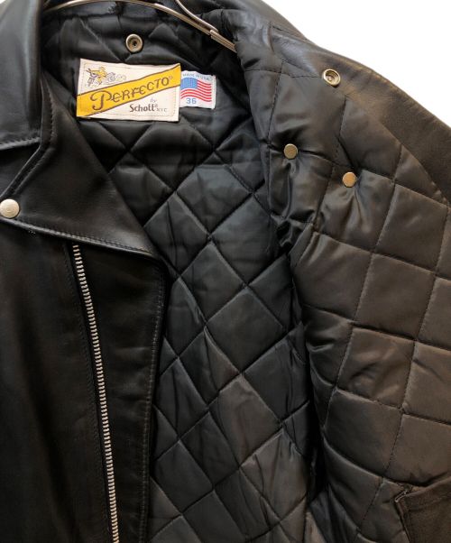 Schott（ショット）Schott (ショット) 618ダブルライダースジャケット ブラック サイズ:36の古着・服飾アイテム