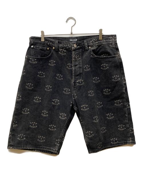 BORN X RAISED（ボーン レイズド）BORN X RAISED (ボーン レイズド) デニムハーフパンツ ブラック サイズ:38 未使用品の古着・服飾アイテム