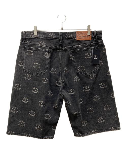 BORN X RAISED（ボーン レイズド）BORN X RAISED (ボーン レイズド) デニムハーフパンツ ブラック サイズ:38 未使用品の古着・服飾アイテム
