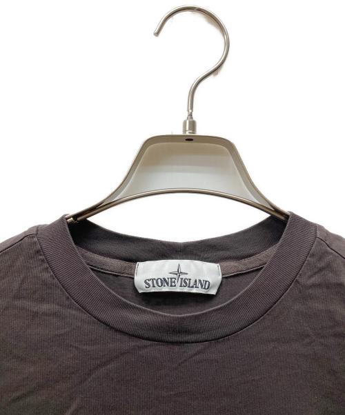 STONE ISLAND（ストーンアイランド）STONE ISLAND (ストーンアイランド) COMPASS LOGO PATCH CREW NECK TEE ブラウン サイズ:Mの古着・服飾アイテム