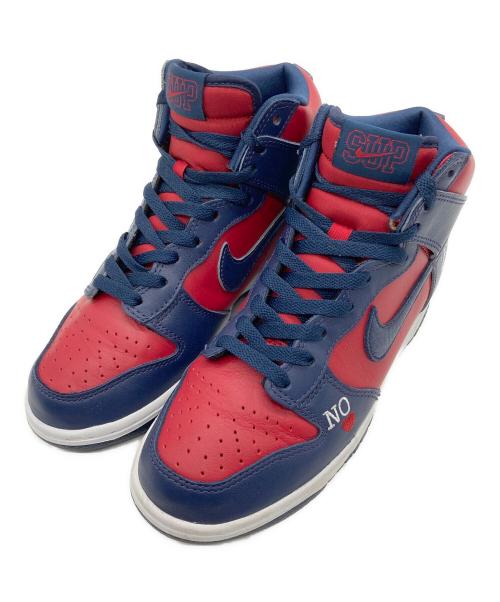 NIKE SB（ナイキエスビー）NIKE SB (ナイキエスビー) Supreme (シュプリーム) Dunk High By Any Means レッド サイズ:24cmの古着・服飾アイテム