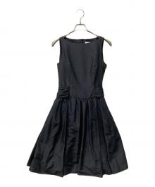 FOXEY（フォクシー）の古着「シルクノースリーブワンピース」｜ブラック