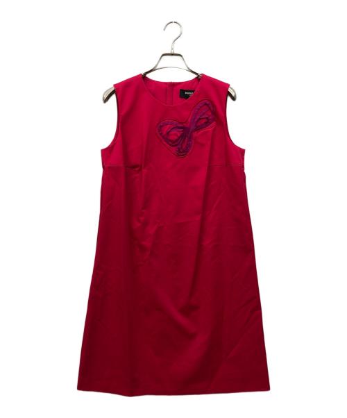 PAULE KA（ポールカ）PAULE KA (ポールカ) リボンモチーフノースリーブワンピース ピンク サイズ:Ⅼ 未使用品の古着・服飾アイテム