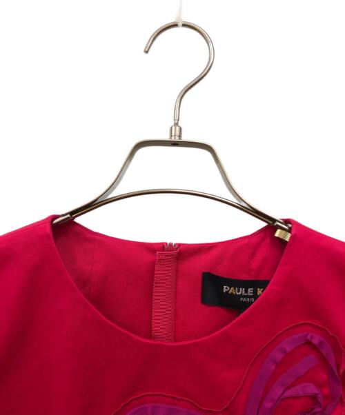 PAULE KA（ポールカ）PAULE KA (ポールカ) リボンモチーフノースリーブワンピース ピンク サイズ:Ⅼ 未使用品の古着・服飾アイテム