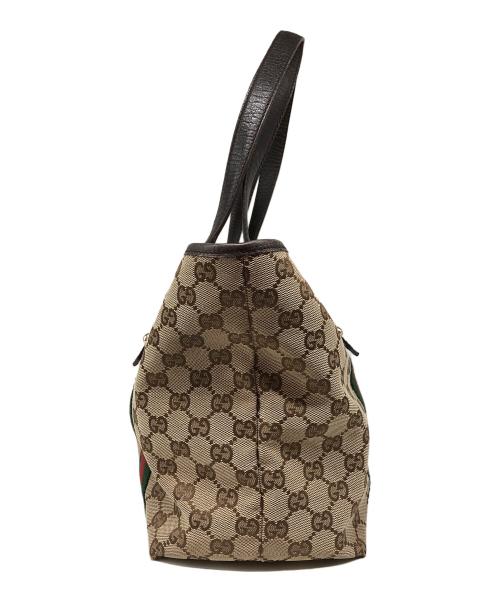 GUCCI（グッチ）GUCCI (グッチ) GG柄 シェリーライン トートバッグ ベージュの古着・服飾アイテム