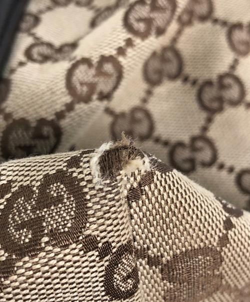 GUCCI（グッチ）GUCCI (グッチ) GG柄 シェリーライン トートバッグ ベージュの古着・服飾アイテム