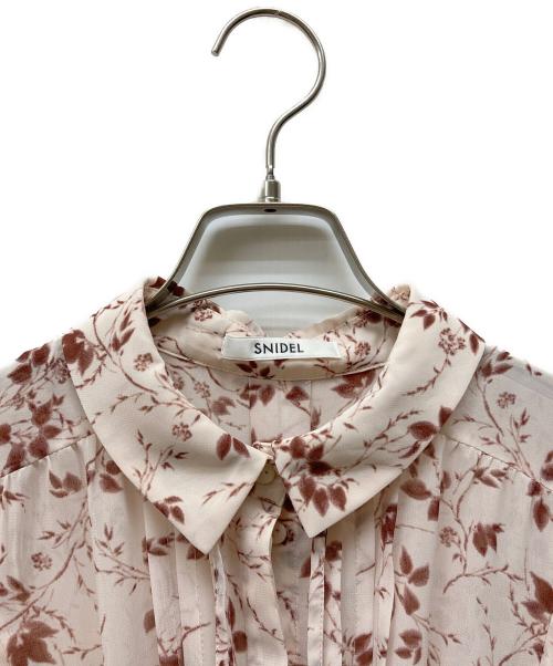 Snidel（スナイデル）Snidel (スナイデル) Sustainableフリルプリーツワンピース ピンクの古着・服飾アイテム