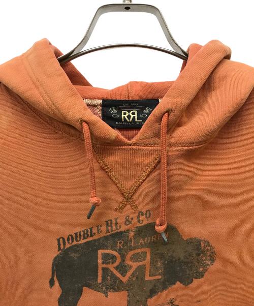 RRL（ダブルアールエル）RRL (ダブルアールエル) ヴィンテージプリントパーカー オレンジ サイズ:XSの古着・服飾アイテム