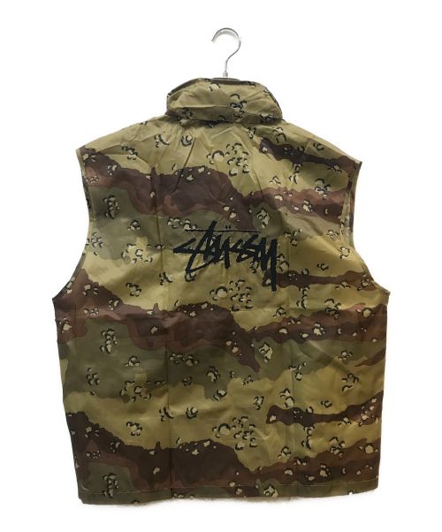 stussy sport（ステューシー スポーツ）stussy SPORT (ステューシー スポーツ) ナイロンカモフラベスト ブラウン サイズ:記載なしの古着・服飾アイテム
