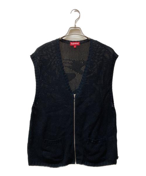 SUPREME（シュプリーム）Supreme (シュプリーム) Dragon Zip Up Sweater Vest ブラック サイズ:Mの古着・服飾アイテム