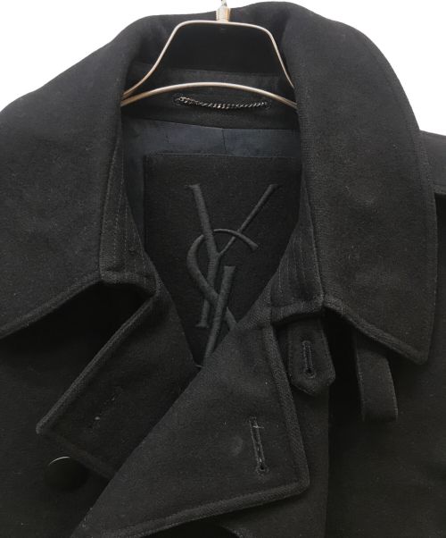Yves Saint Laurent（イヴサンローラン）Yves Saint Laurent (イヴサンローラン) Pコート ブラック サイズ:44の古着・服飾アイテム