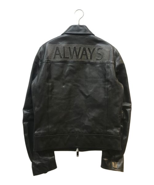 VALENTINO（ヴァレンティノ）VALENTINO (ヴァレンティノ) スタッズレザージャケット ブラック サイズ:46の古着・服飾アイテム
