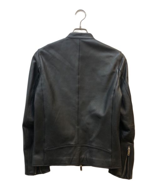 STUDIOUS（ステュディオス）STUDIOUS (ステュディオス) シングルライダースジャケット ブラック サイズ:Mの古着・服飾アイテム