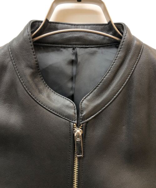 STUDIOUS（ステュディオス）STUDIOUS (ステュディオス) シングルライダースジャケット ブラック サイズ:Mの古着・服飾アイテム