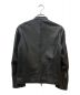 STUDIOUS (ステュディオス) シングルライダースジャケット ブラック サイズ:M：9000円