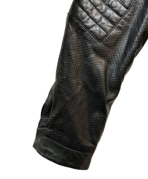 HUGO BOSS（ヒューゴ ボス）HUGO BOSS (ヒューゴ ボス) Mercedes Benz (メルセデスベンツ) シングルライダースレザージャケット ブラック サイズ:Lの古着・服飾アイテム