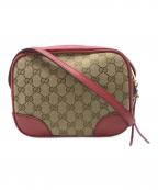 GUCCIグッチ）の古着「ショルダーバッグ」｜ベージュ×レッド