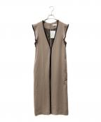 La boutique BonBonラブティックボンボン）の古着「ダブルクロスバイカラーラッフルジャンドレ」｜ブラウン