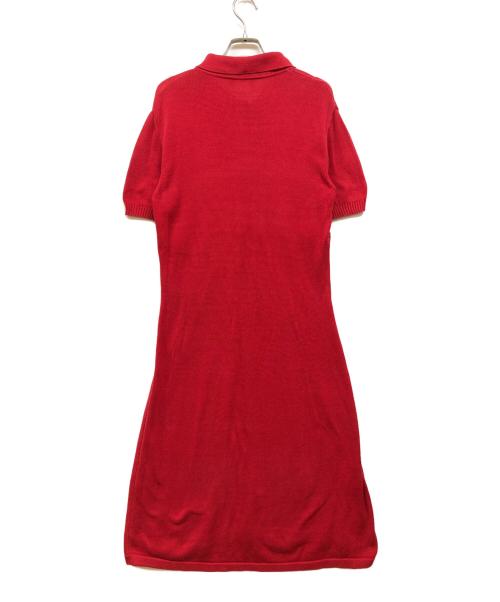 Salvatore Ferragamo（サルヴァトーレ フェラガモ）Salvatore Ferragamo (サルヴァトーレ フェラガモ) ポロニットワンピース レッド サイズ:Mの古着・服飾アイテム