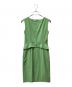 FOXEY NEWYORK (フォクシーニューヨーク) ストレッチペプラムバックジップワンピース グリーン サイズ:42：14000円