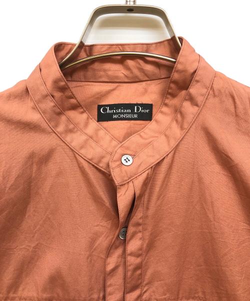 Christian Dior MONSIEUR（クリスチャンディオールムッシュ）Christian Dior MONSIEUR (クリスチャンディオールムッシュ) バンドカラーシャツ ピンク サイズ:Ⅼの古着・服飾アイテム