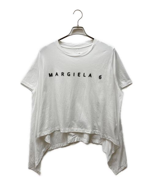 MM6 Maison Margiela（エムエムシックスメゾンマルジェラ）MM6 Maison Margiela (エムエムシックスメゾンマルジェラ) プリントカットソー ホワイト サイズ:16の古着・服飾アイテム