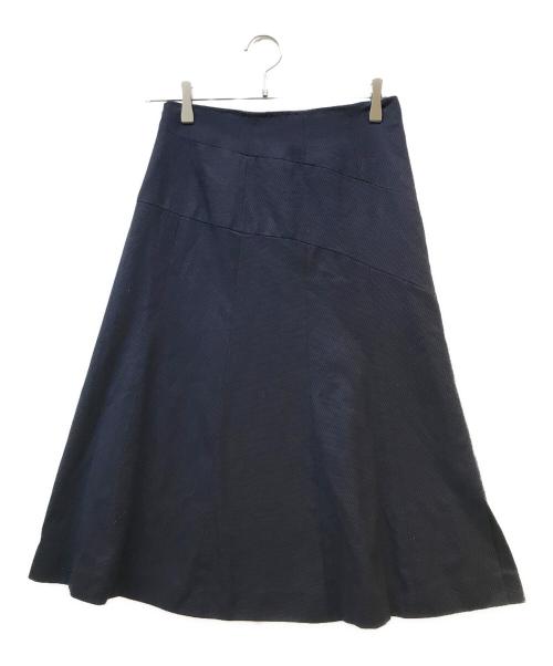 CHANEL（シャネル）CHANEL (シャネル) チェーンベルトダブルスカートセットアップ ネイビー サイズ:38の古着・服飾アイテム