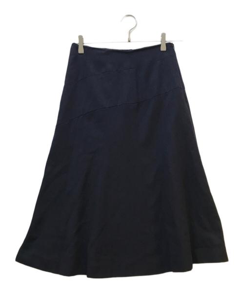 CHANEL（シャネル）CHANEL (シャネル) チェーンベルトダブルスカートセットアップ ネイビー サイズ:38の古着・服飾アイテム