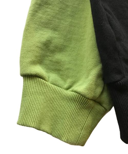 KEBOZ（ケボズ）KEBOZ (ケボズ) プルオーバーパーカー ブラック×グリーン サイズ:XLの古着・服飾アイテム