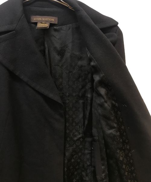 LOUIS VUITTON（ルイ ヴィトン）LOUIS VUITTON (ルイ ヴィトン) アンゴラ/カシミアブレンドショートコート ブラック サイズ:36の古着・服飾アイテム