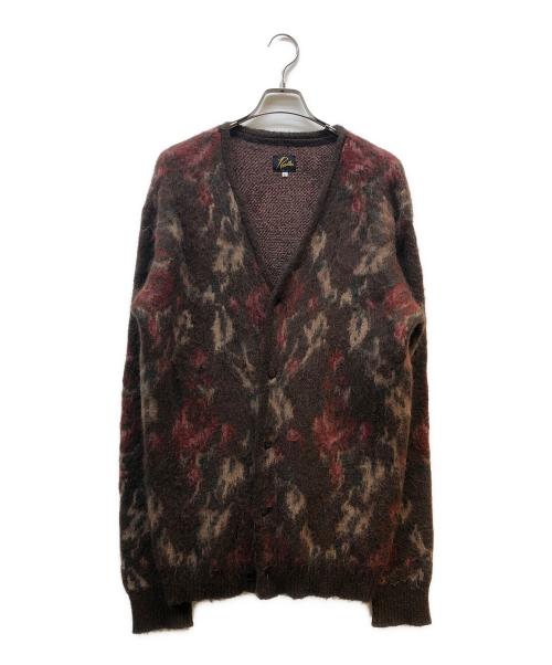 Needles（ニードルズ）Needles (ニードルズ) Mohair Cardigan レッド×ブラウン サイズ:Lの古着・服飾アイテム