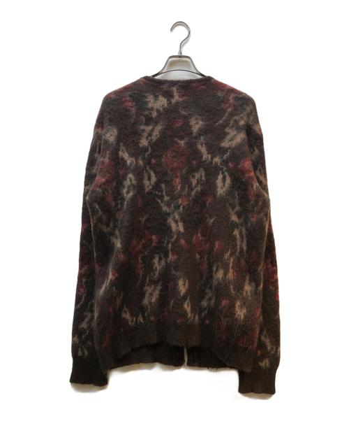 Needles（ニードルズ）Needles (ニードルズ) Mohair Cardigan レッド×ブラウン サイズ:Lの古着・服飾アイテム