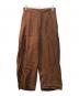 STUDIO NICHOLSON（スタジオ ニコルソン）の古着「スラブリネンビスコース ワイドパンツ」｜ブラウン